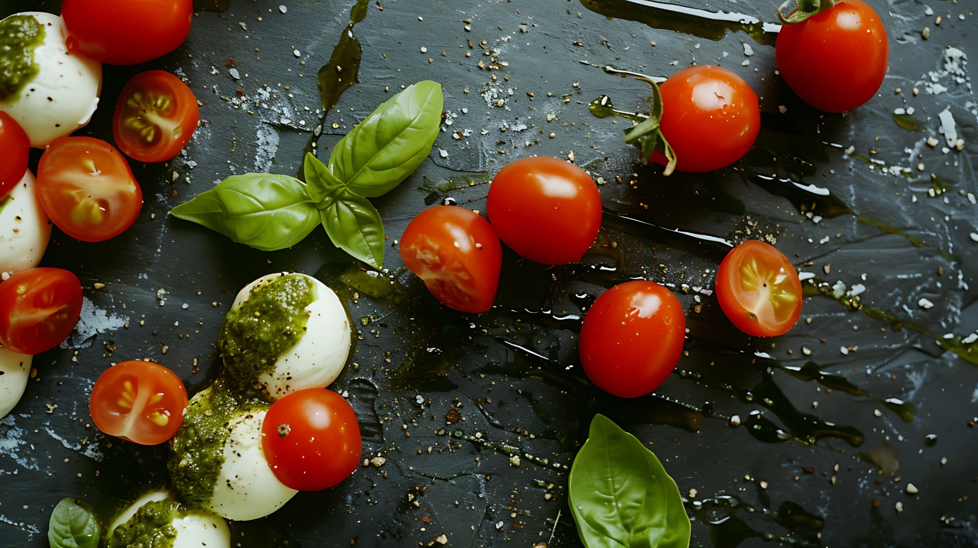 Tomate, mozzarella e manjericão